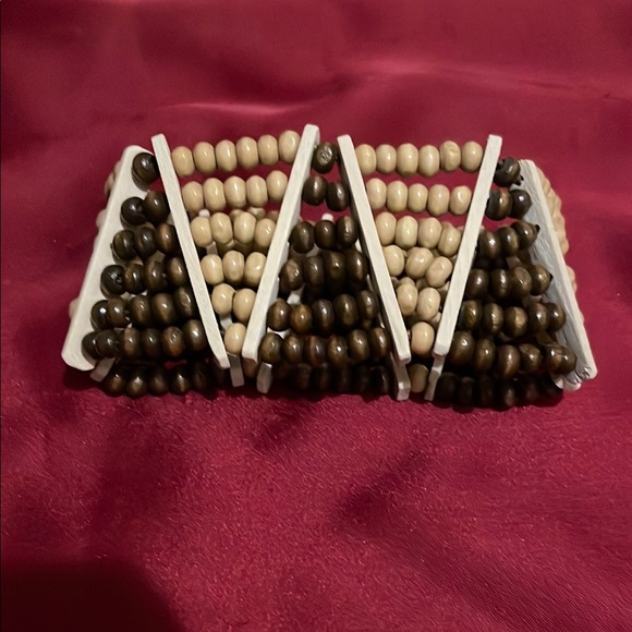 Hand Crafted Jewelry - Hand Crafted Cream and Brown Beaded Bracelet